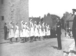 Nurses on Parade on Church Drive opposite The Holy Trinity Church