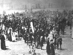 Scene of an unknow Carnival around the Second World War Shirebrook Market Place