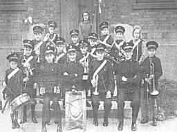 Salvation Army Junior Band with Mr J. Heywood Bandmaster 1930s